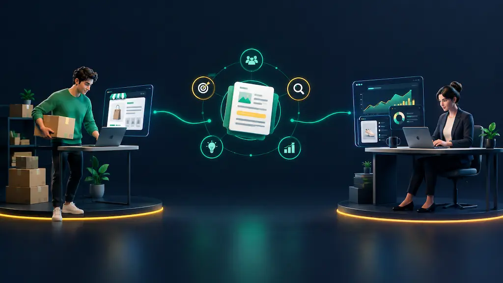 دو صاحب کسب‌وکار با نیازها و اهداف متفاوت در بازاریابی دیجیتال