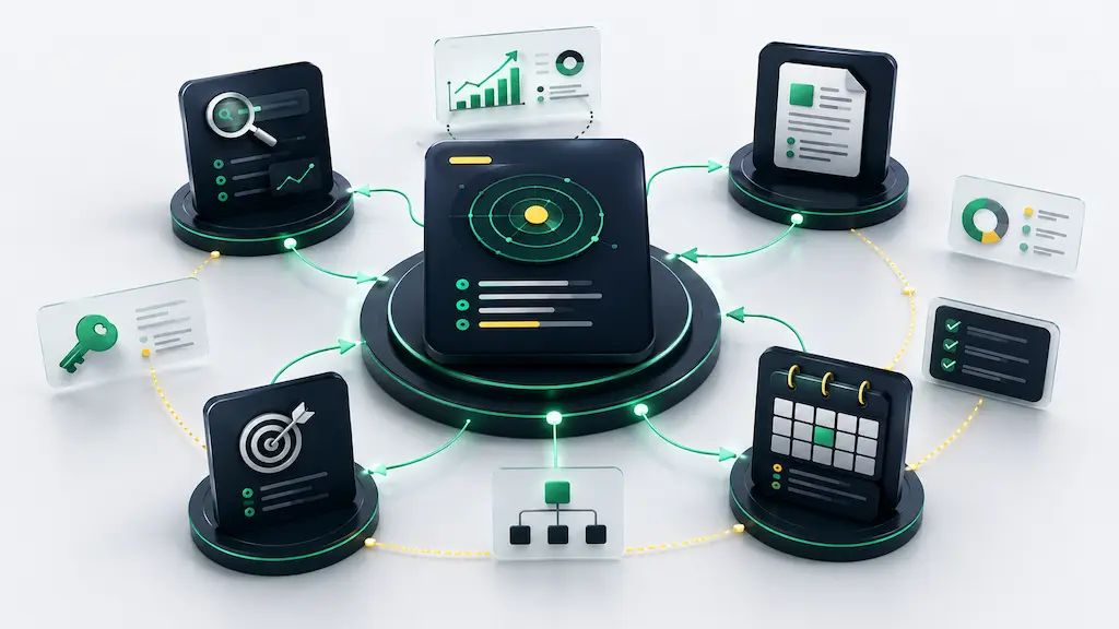 نمونه Topic Cluster برای استراتژی محتوا با Pillar و مقالات پشتیبان